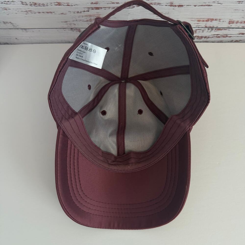 Fabaletics Breezy II Cap Hat Satin Finish Womens Burgundy - Picture 9 of 11